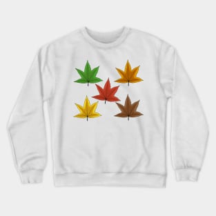 Colorful maple leaves classic pattern background Crewneck Sweatshirt